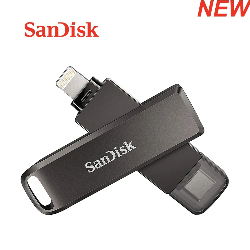 Sandisk USB 3.1 Gen 1 Flash Drive 128GB 64GB 256GB USB3.0 Dual Interface OTG Metal Pendrive U Disk For iPhone and Type-C Devices
