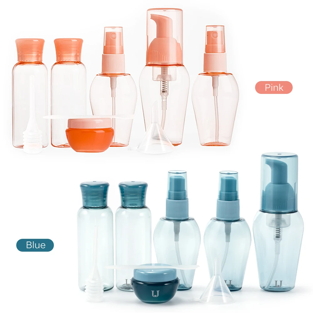 Travel Size Toiletry Bottles Set Cosmetic Makeup Liquid Containers Leakproof Accessory with Storage Pouch for Men Women | Спорт и