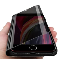 Чехол для iPhone SE 2020, умный зеркальный флип-чехол для iPhone 13, 12, 11 Pro, XS Max, XR, 7, 8, 6, 6S Plus, магнитный чехол-подставка