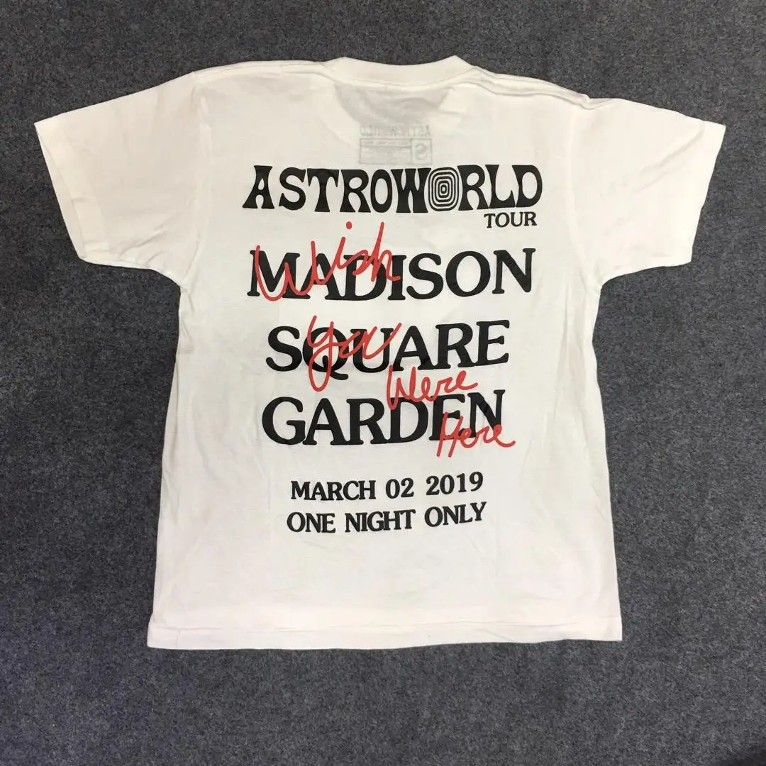 19ss ASTROWORLD футболка для такси Тревиса Скотта MSG 1:1 Высококачественная Astroworld уличная