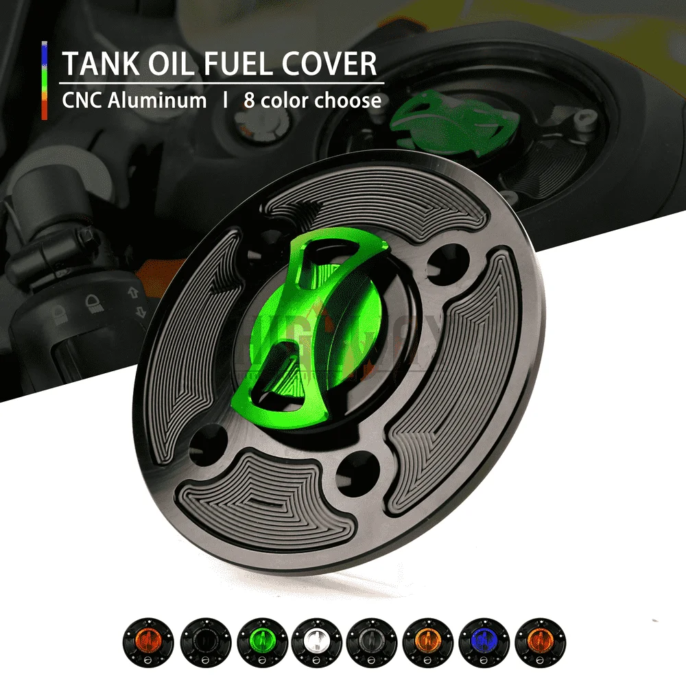 

Motorcycle Accessories CNC Keyless Tank Fuel Gas Caps Cover Accessories For KAWASAKI NINJA 650 2017-2019