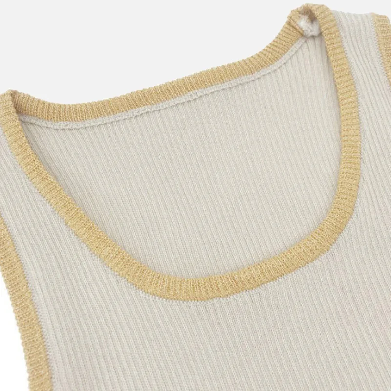 

Comfy Knitted Lounge Wear Two Piece Set Women Summer Outfits Tank Top and Shorts Matching Sets 2021