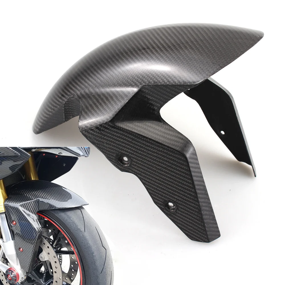 

Для BMW S1000RR S 1000 RR 2009-2018 Аксессуары для мотоциклов Черный углеродного волокна переднее крыло Hugger одеялоtwill набор