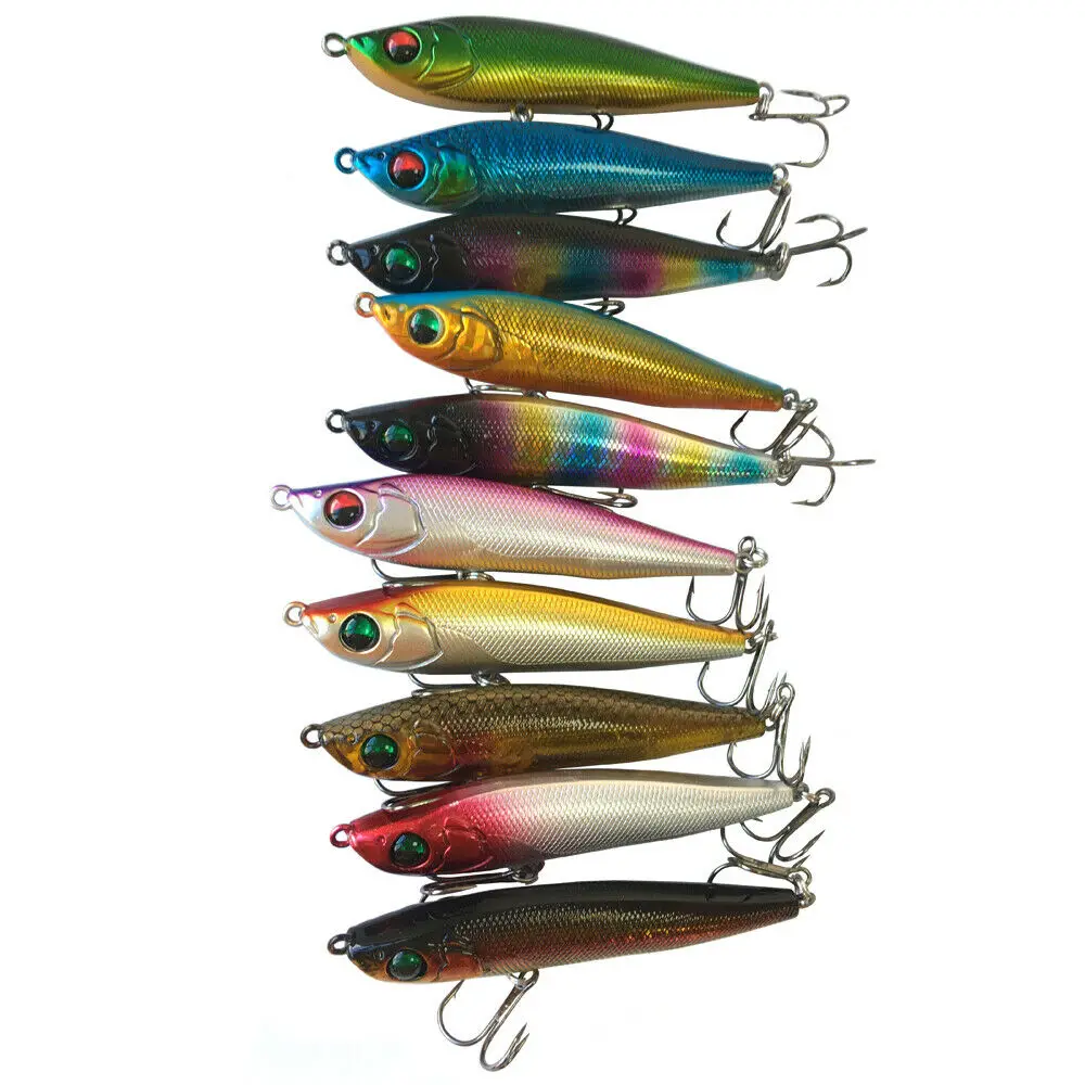 Тонущие приманки карандаши 10 шт. 13 г 8 см жесткие рыболовные с ПВХ-коробкой