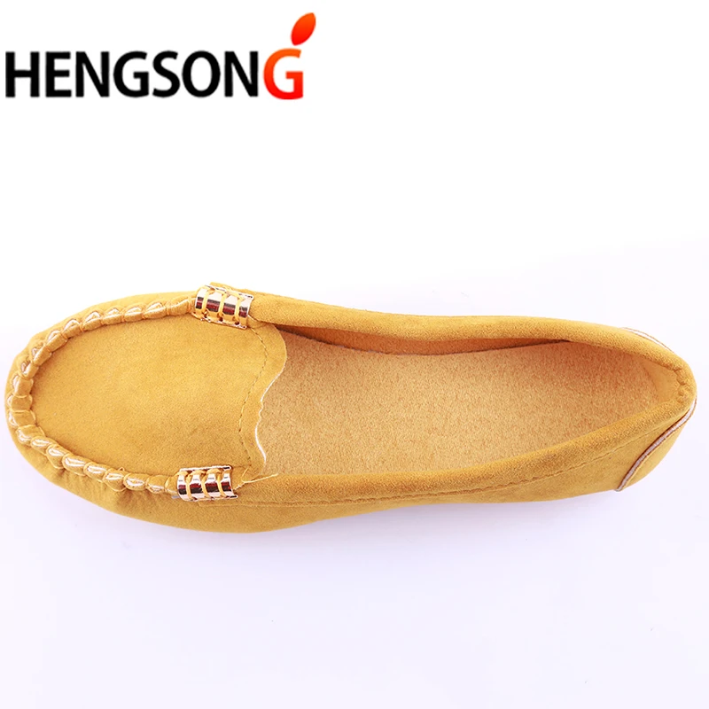 HENGSONG/Женская обувь на плоской подошве женские повседневные лоферы кожаные туфли