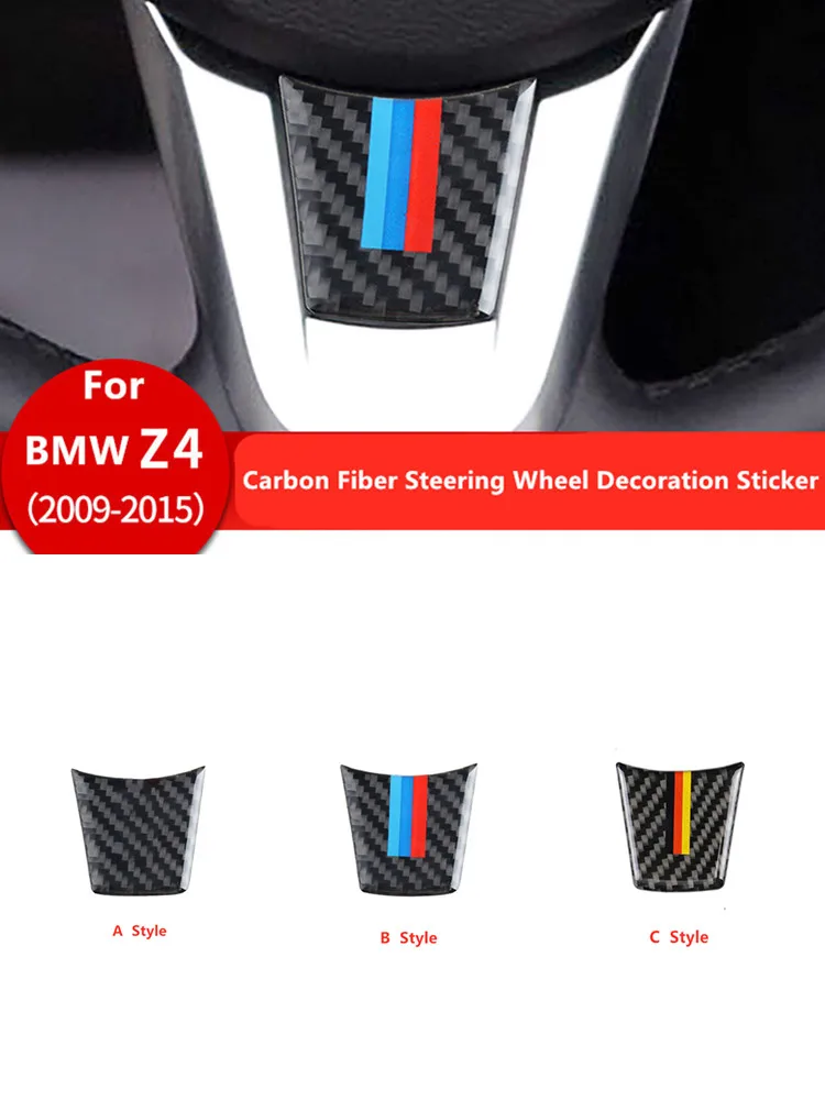 

Car Interior Decoration Stickers Steering Wheel Carbon Fiber Sticker Car Styling For BMW Z4 E89 2009-2015 Car Accessories
