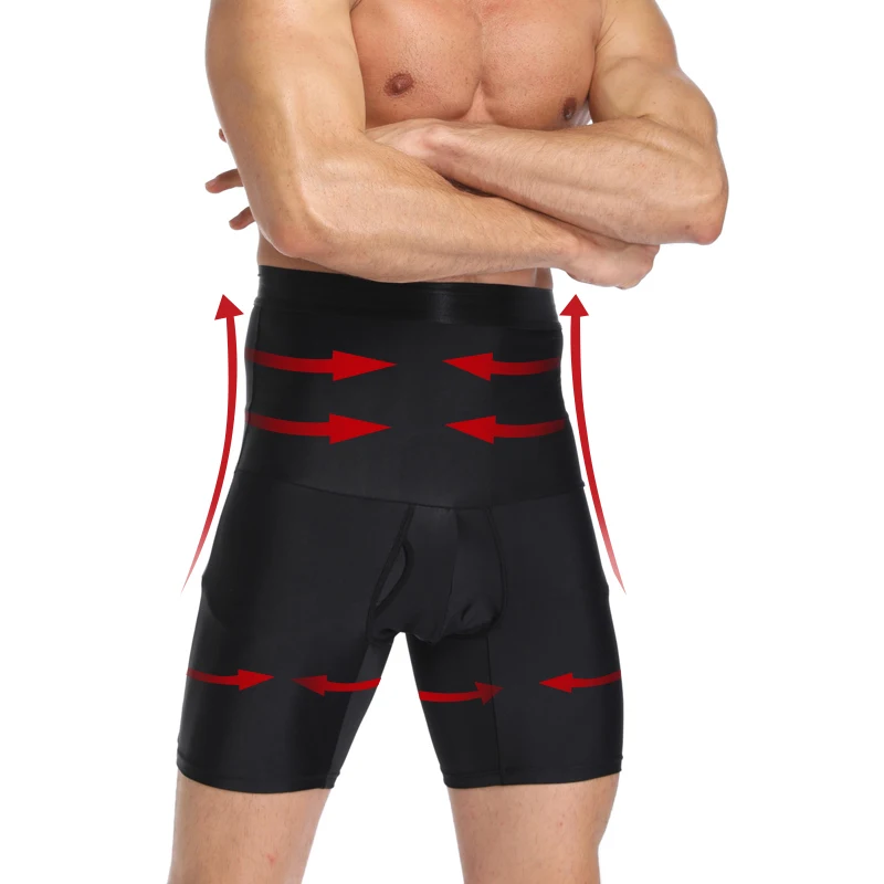 

Шорты мужские компрессионные для коррекции фигуры, утягивающее белье для утягивания живота, моделирующие боксеры, нижнее белье