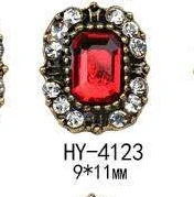 HY-4123 10pcs 10 шт./лот, древний сплав, дизайн ногтей, 3d, плоская задняя сторона, цветные бриллианты, жемчужные ювелирные изделия, стразы, украшения для ногтей - Цвет: HY-4123 10pcs