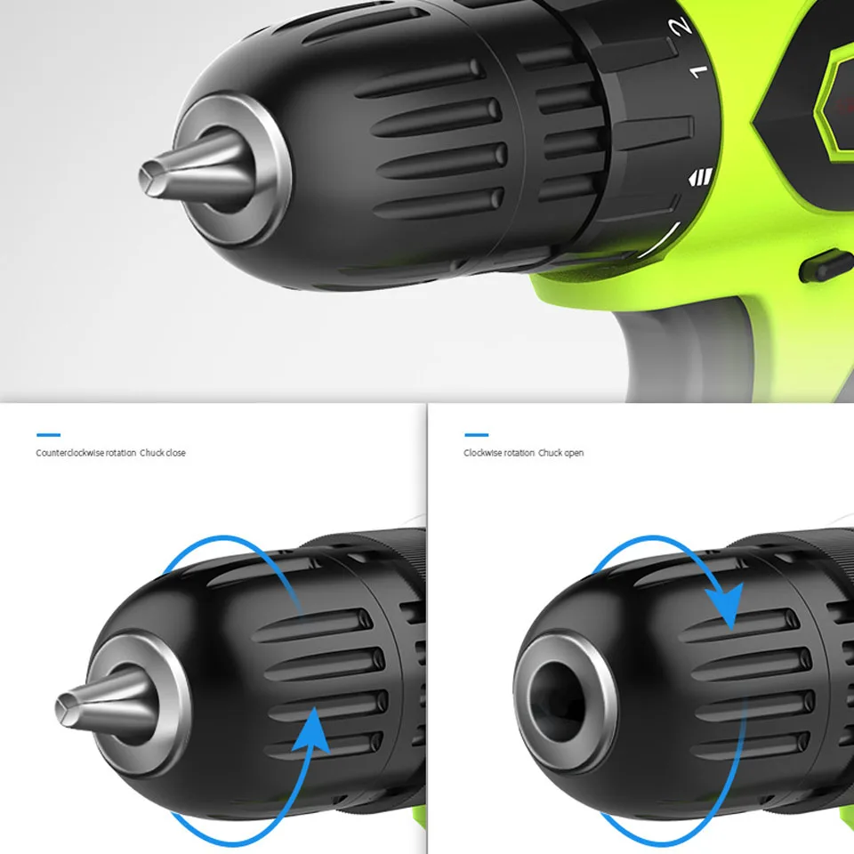 Алюминиевая крышка 25В Аккумуляторная дрель Перезаряжаемые DIY отвертка Мощность