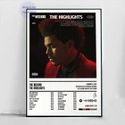 MT802 The Weeknd Rap Hip Hop Music Cover The Highlights Настенная картина на холсте картина постеры для гостиной домашний декор