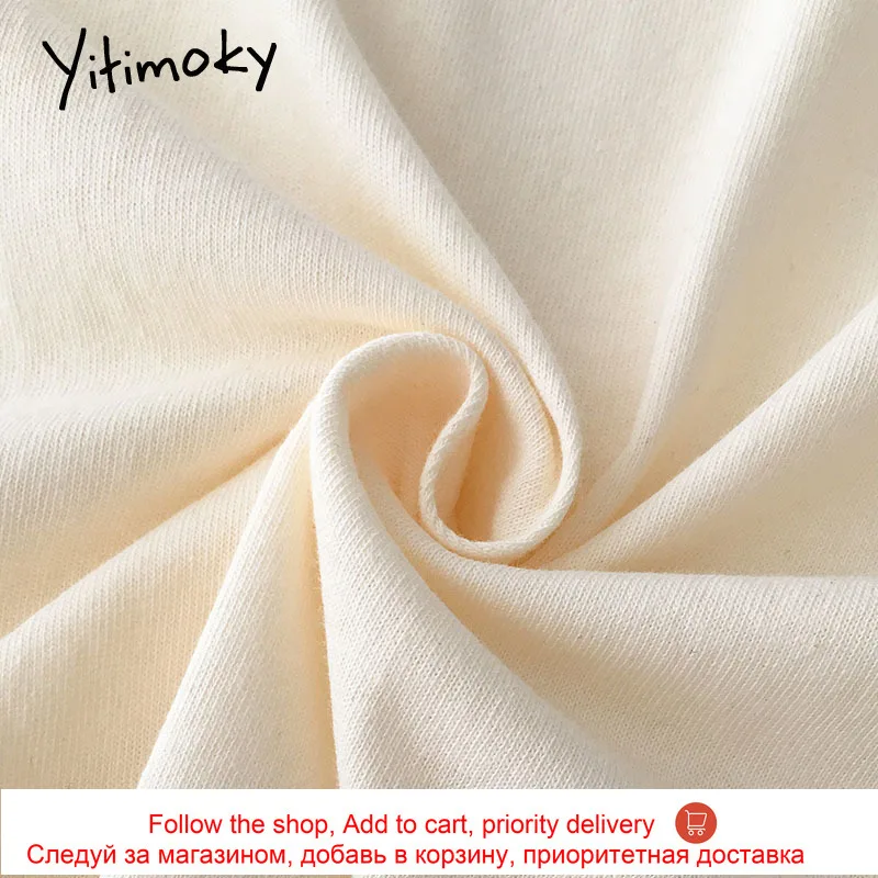 

Yitimoky Letter Graphic Tee Short SleeveT Shirts Women 2021 Summer New Cotton Harajuku Shirt White Loose Shirt Casual O-Neck Tee