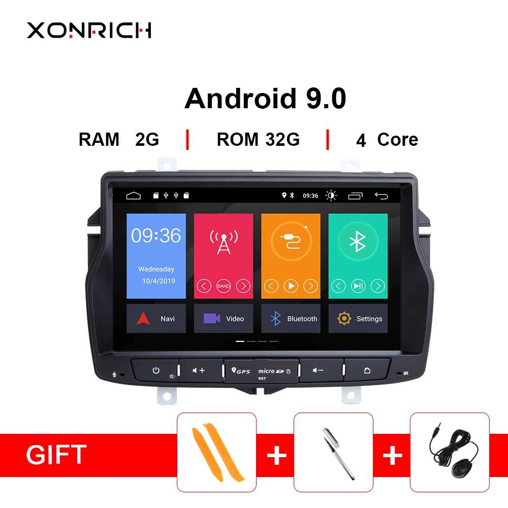 Xonrich IPS DSP 2Din автомобильный Радио Android 9 Автомобильный мультимедийный плеер DVD для