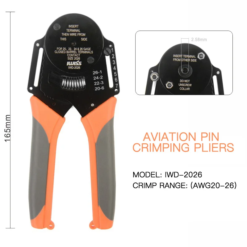 

IWD-2026/2630 M23 connector crimping pliers for Siemens servo wire harness Inteco M23 encoder pin mini iwiss crimper tool