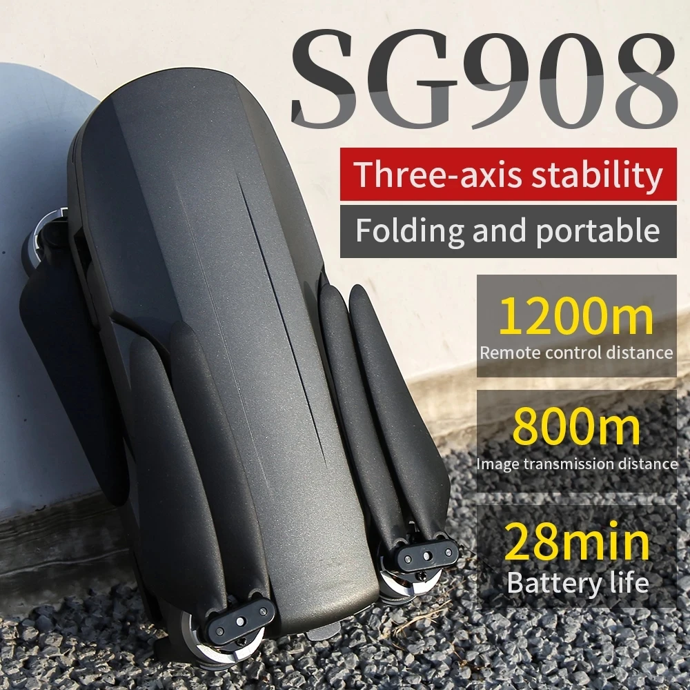

2021 NEW SG908 GPS Drone with 4K HD Camera 3-Axis Gimbal WiFi FPV Profesional Foldable Quadcopter distance 1.2km VS SG906 MAX