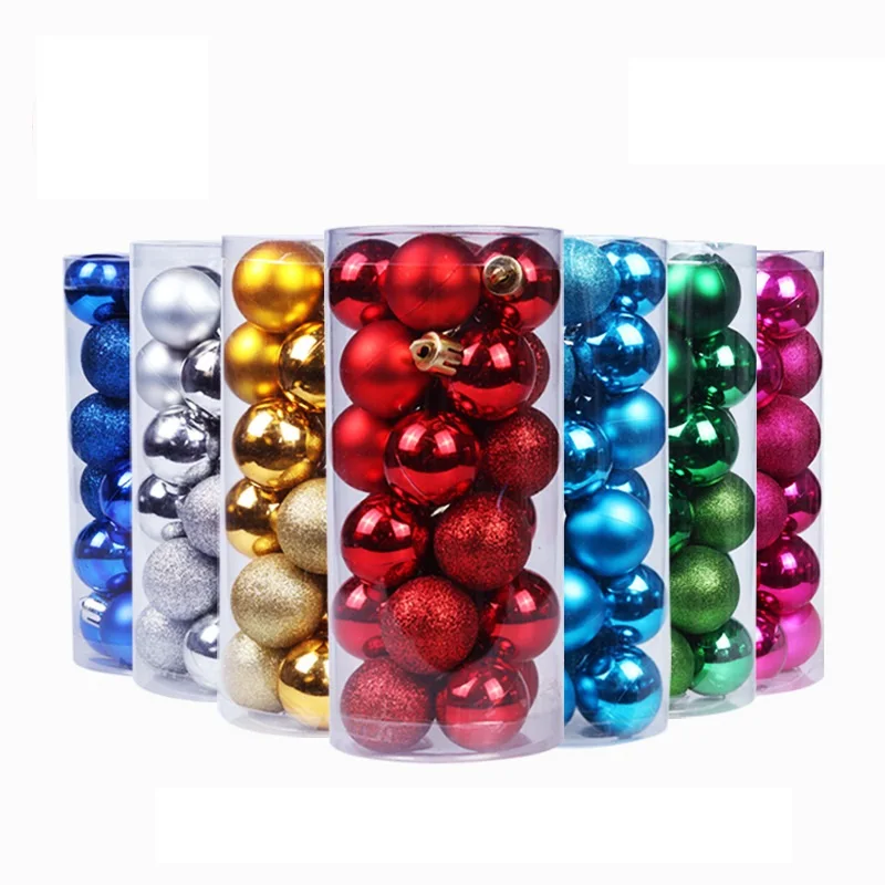 

24 шт. Рождественские шары, украшение для рождественской елки, подвесное украшение, Рождественское украшение для дома, Рождество, Рождество, ...