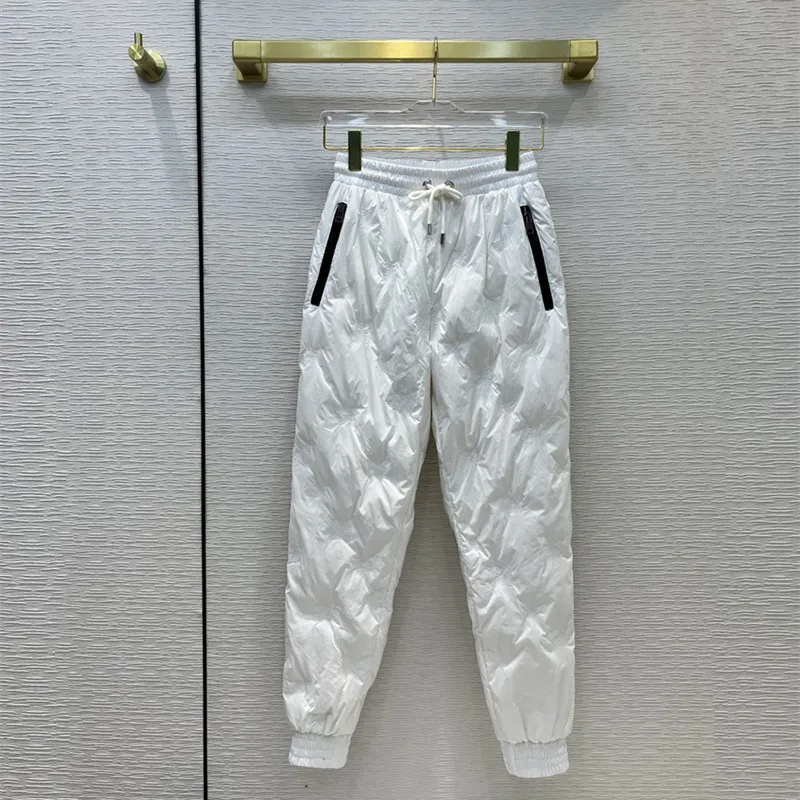 

Женские Модные Длинные лыжные штаны высокого качества с вышивкой теплые спортивные стильные брюки 90% на белом утином пуху повседневная жен...