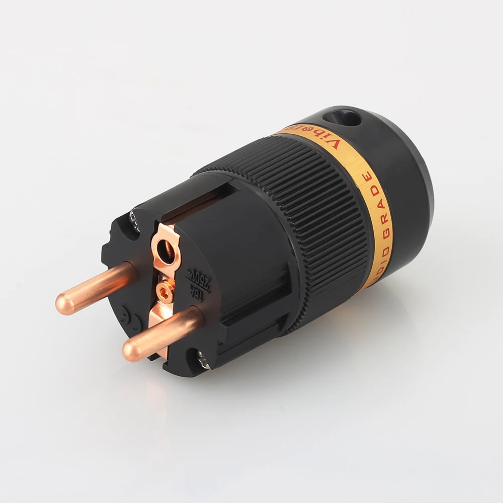 Евророзный разъем питания Viborg VE501 из чистой меди тип штепсельной вилки Schuko Hifi|adapter
