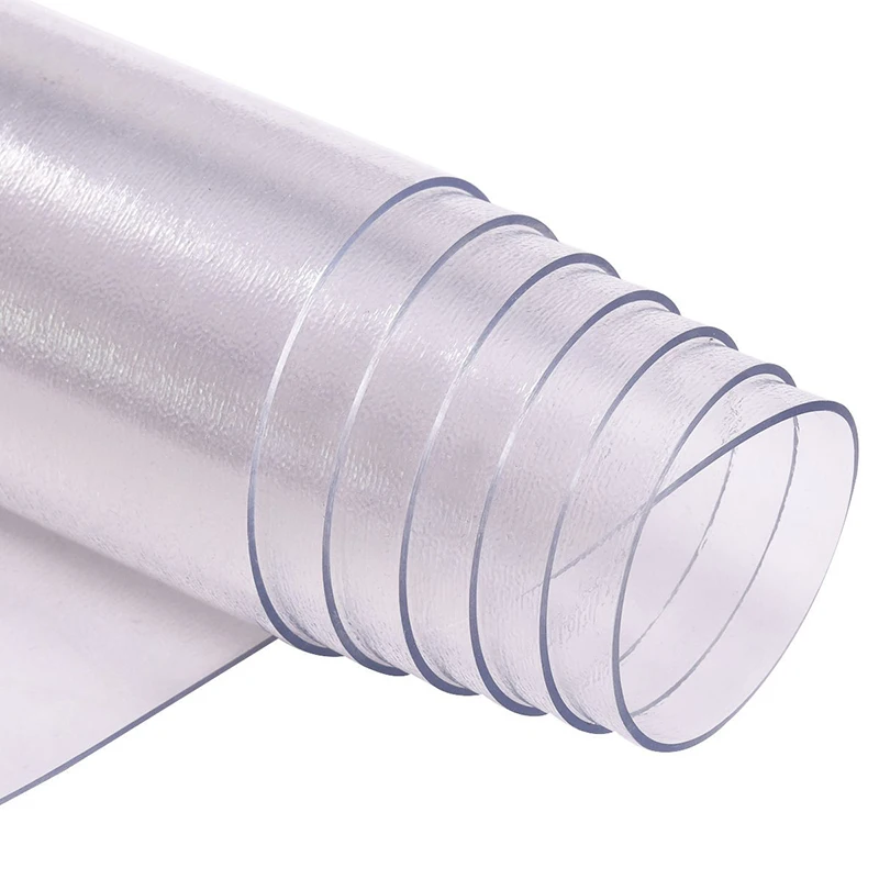 

47" X 59" Premium PVC Transparent Chair Floor Protecting Mat One Side Non-slip Other Side Smooth Surface Easy Clean HW53823