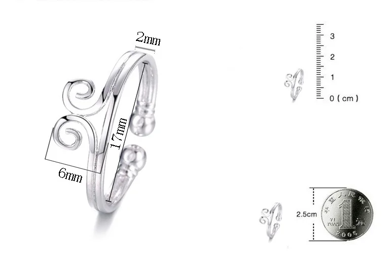 

ModaOne New Cute 925 Sterling Silver Elegant Rings For Women Korean Bible Eternity Love Tiara Jewerly For Kids