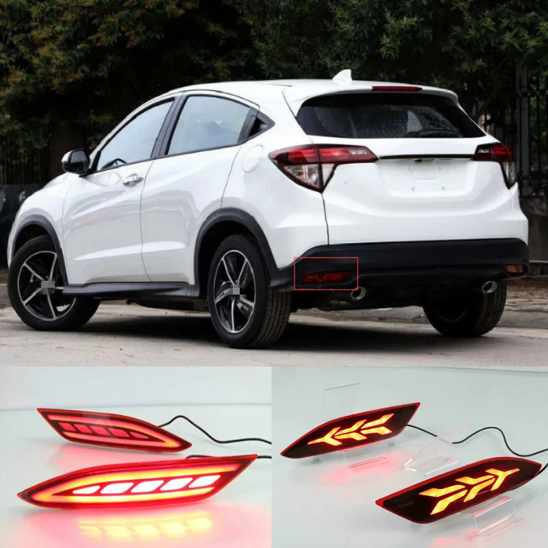

Светодиодный задний отражатель для Honda HR-V вариабельности сердечного ритма 2014 2015 2016 2017 2018 тормозной светильник s бампера лампы сигнала повор...
