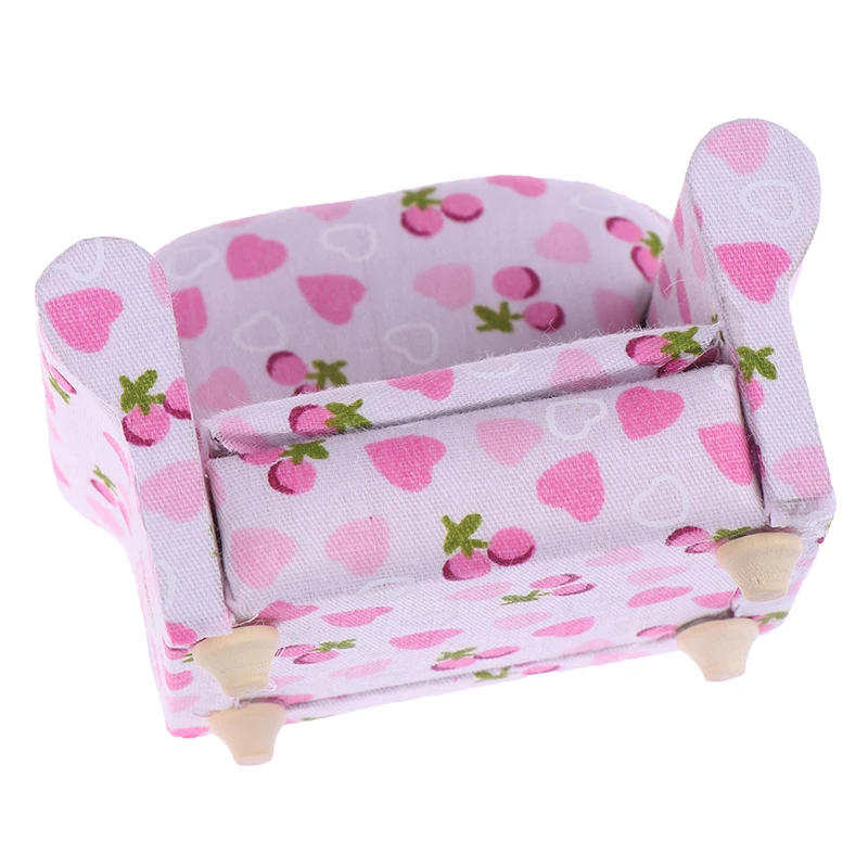 

1Pc 1/12 Dollhouse Miniature Sofa Doll House Furniture Living Room Accessorie For Children Kids Gift Simulation Dollhouse Sofa