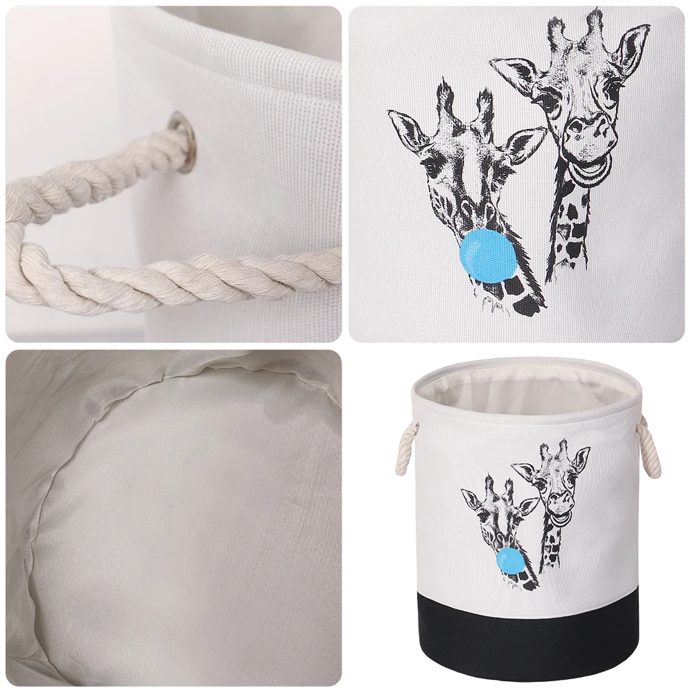 Круглая складная корзина для белья из ткани EVA органайзер грязной одежды ящик