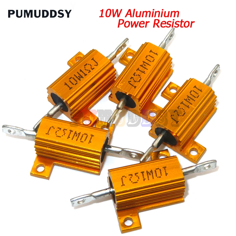 2 шт. высокомощный резистор RX24 10 Вт с алюминиевым корпусом|Резисторы| |