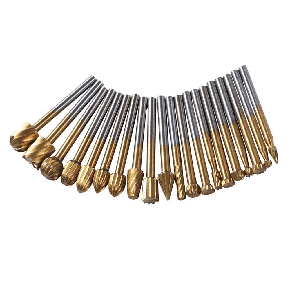 20 шт. фрезы из высокоуглеродистой стали сверла роторные инструменты набор для
