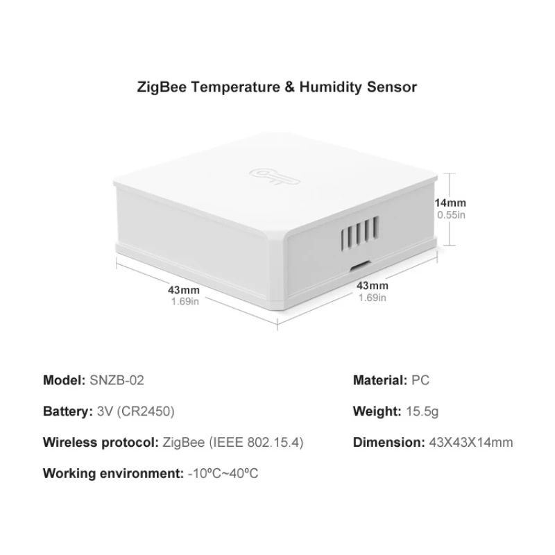 1-30 шт SONOFF Zigbee SNZB-02 Смарт Температура влажности Сенсор ниже Мощность в режиме