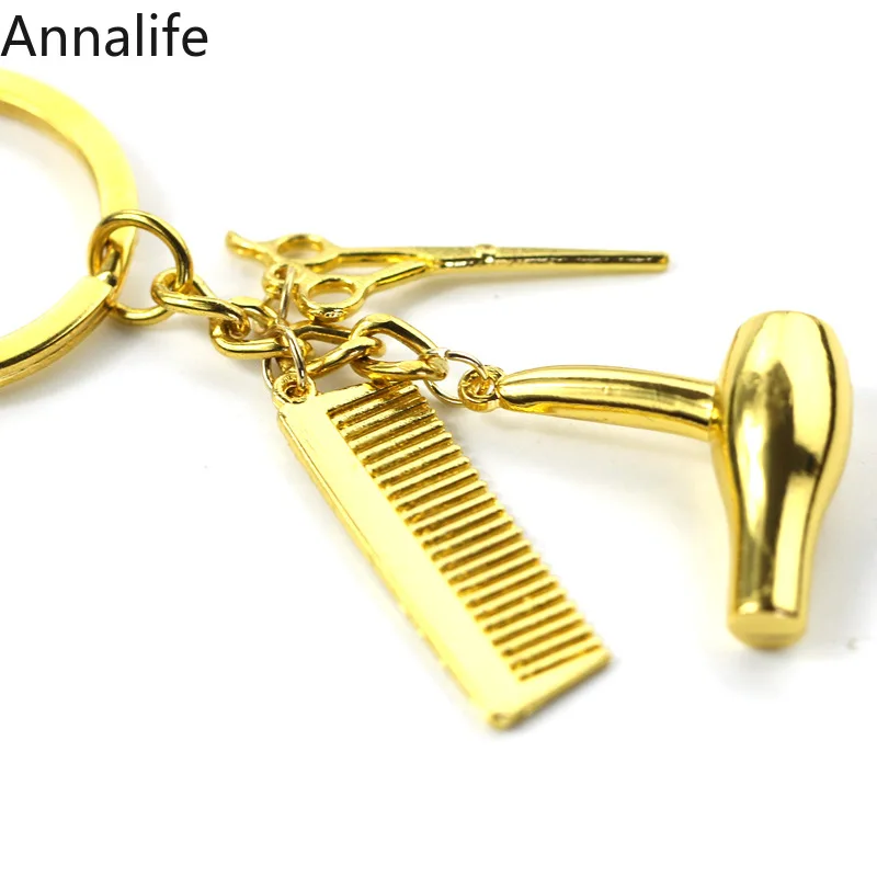 Новинка 2019 мужские инструменты для парикмахерского магазина брелок ключей фен