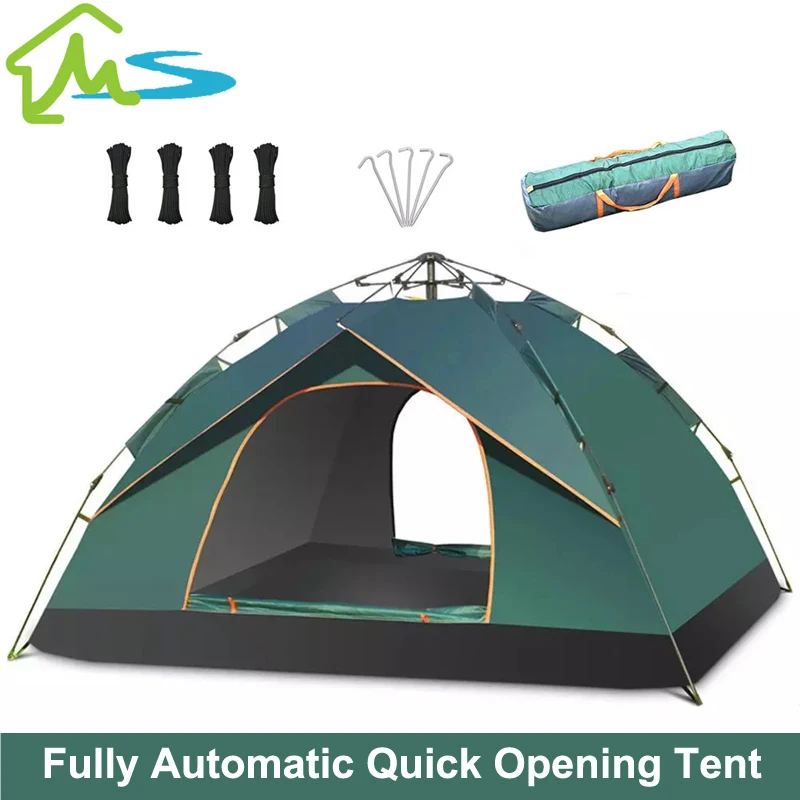 Автоматическая быстрооткрывающаяся водонепроницаемая палатка для 3-4 человек |