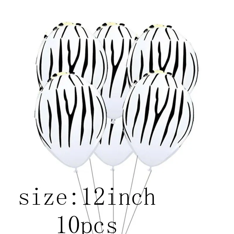 zebra 1 комплект латексные воздушные шарики в виде животных зеленые джунгли тематические вечерние шары Детские фольгированные шары для детского душа день рождения Декор детские игрушки мяч - Цвет: zebra