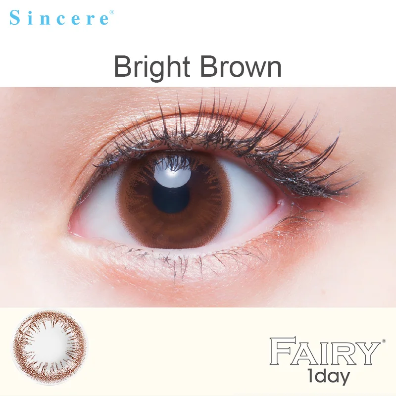 

Sincere vision 6pcs/box Bright Brown lens Colorful Contact Lenses for eyes exclusive cosplay Makeup myopia prescription degree