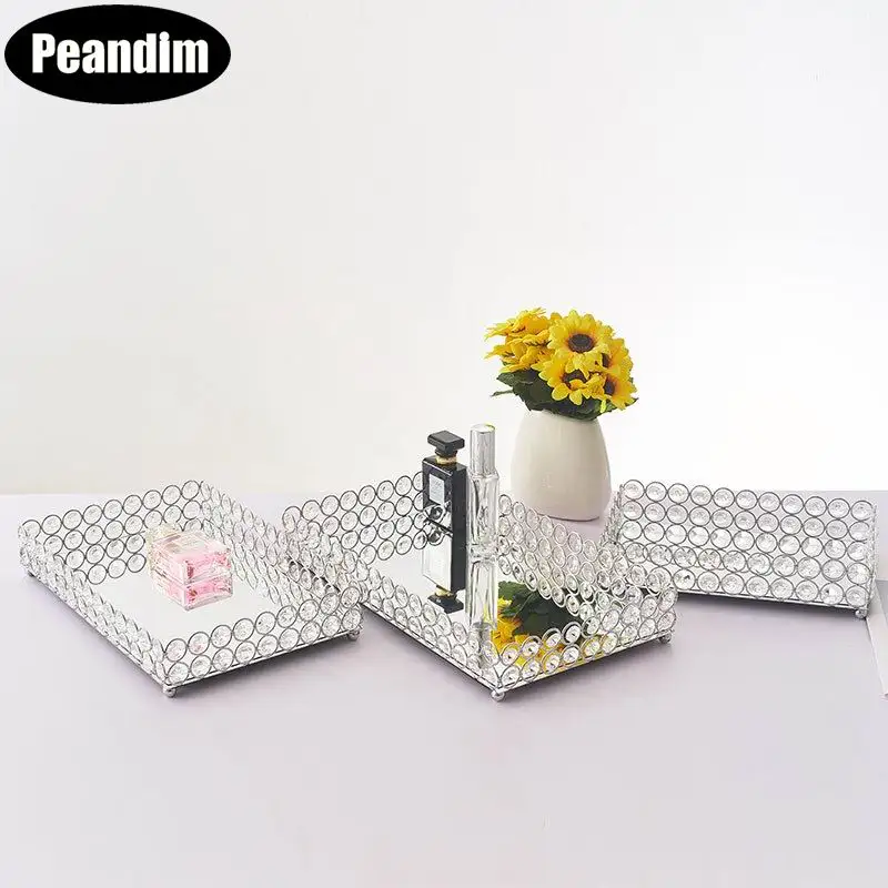 Хрустальный поднос с арахисом подставка для торта косметический хранения