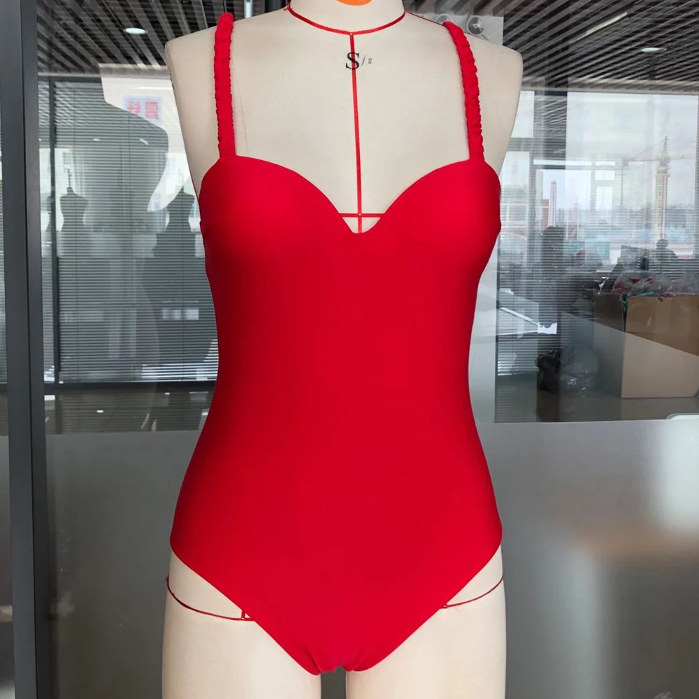 Цельный купальник Танкини с контролем живота женский пляжная одежда сексуальный