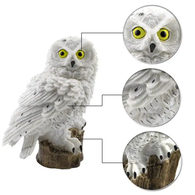 1~2PCS Garden Sculptures 60cm Outdoor Yard Night Decorations Resin Owl Bird Shape Waterproof Solar Lamp For Decoration | Дом и сад