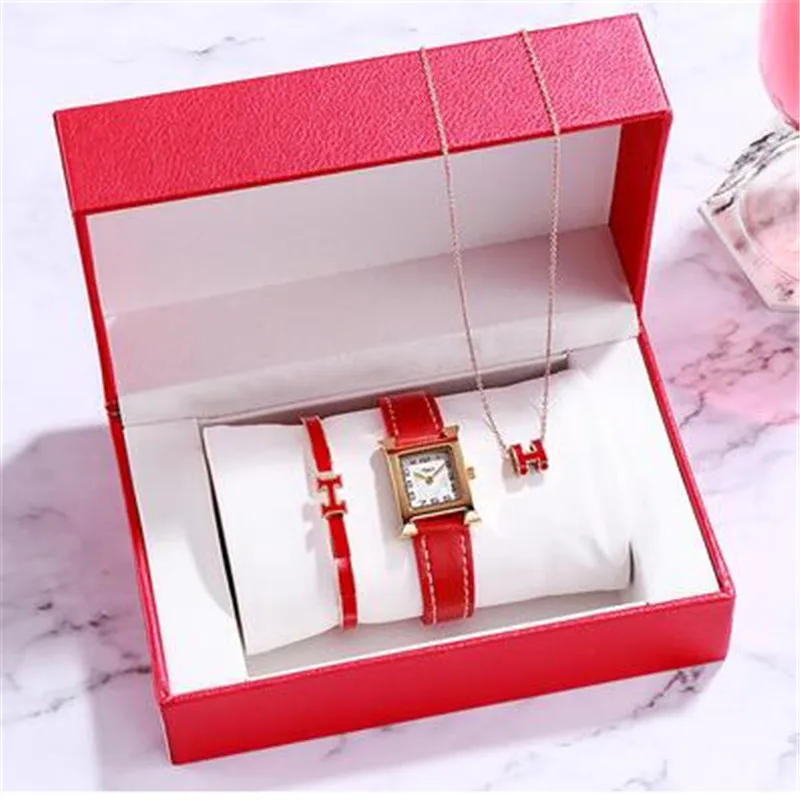 2/3 предмета в комплекте женские часы с кожаным ремешком Изысканные для женщин