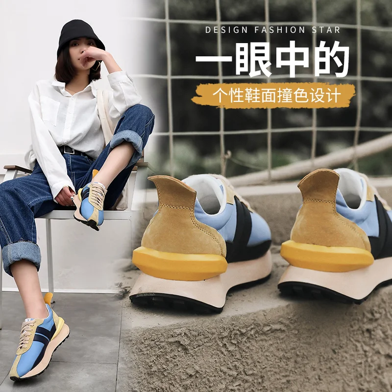 Повседневные женские кроссовки Коллекция 2021 года Модная обувь на платформе и