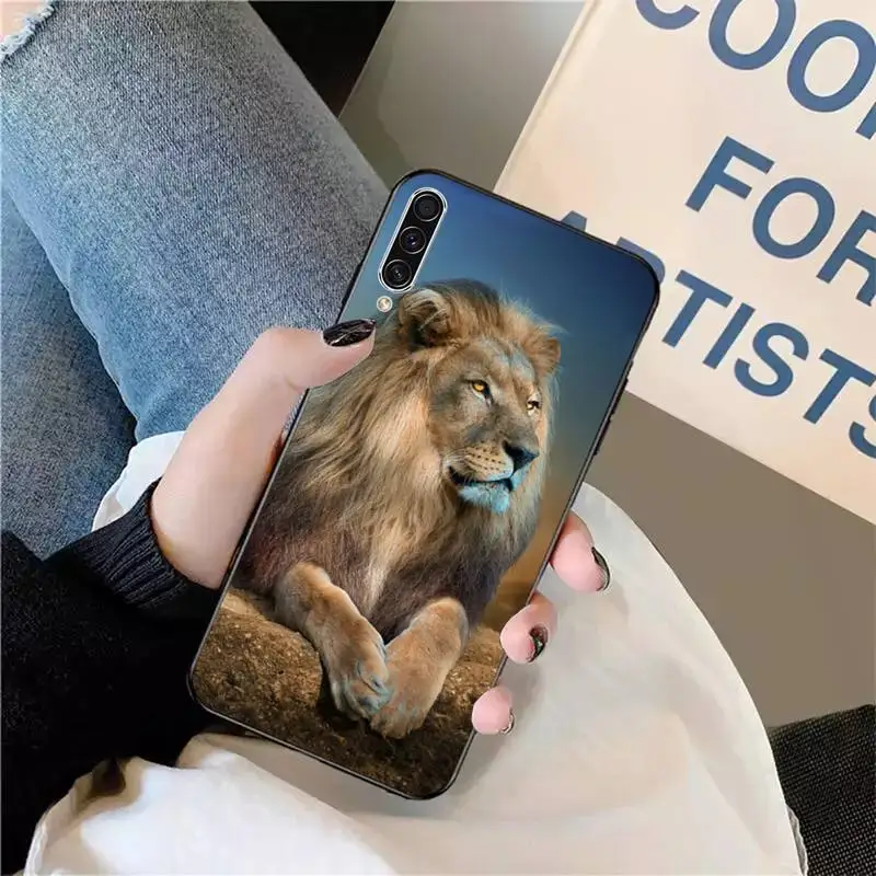 

King of the forest Animal Lions Phone Case For Samsung galaxy A S note 10 7 8 9 20 30 31 40 50 51 70 71 21 s ultra plus