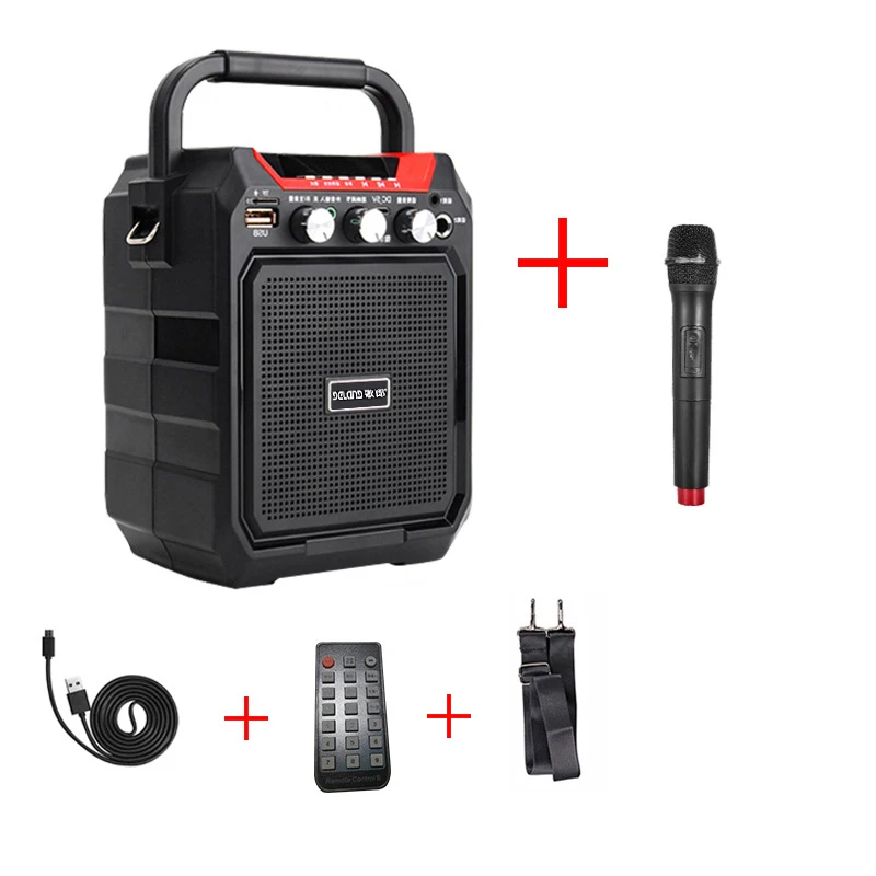 With Microphone Мини Портативный беспроводной Bluetooth динамик 4000 мАч Высокая мощность полный диапазон громкий динамик открытый музыкальный плеер Поддержка TF карта USB - Цвет: With Microphone