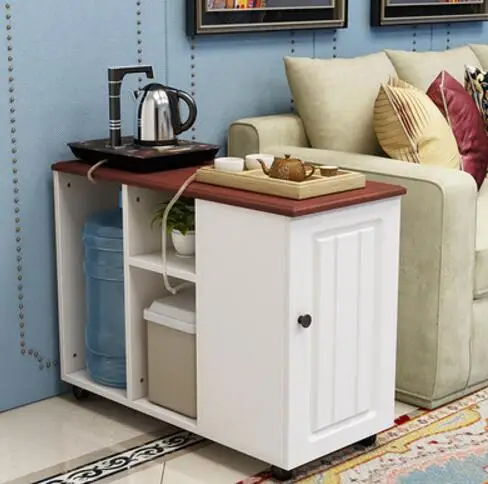 Modern minimalist sofa side cabinet coffee table Nordic light luxury corner several moving rack balcony tea tab | Мебель