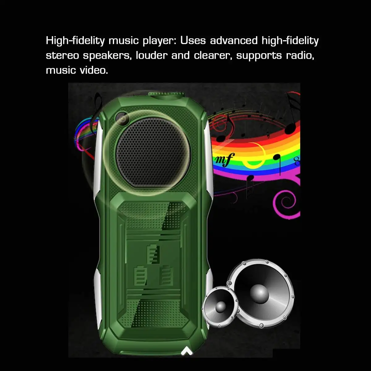 NEW Mobile Phone 1.8inch 2 SIM Card Standby Flashlight 6800mah Power Bank Music Player Video Recorder Big Voice CellPhone | Мобильные