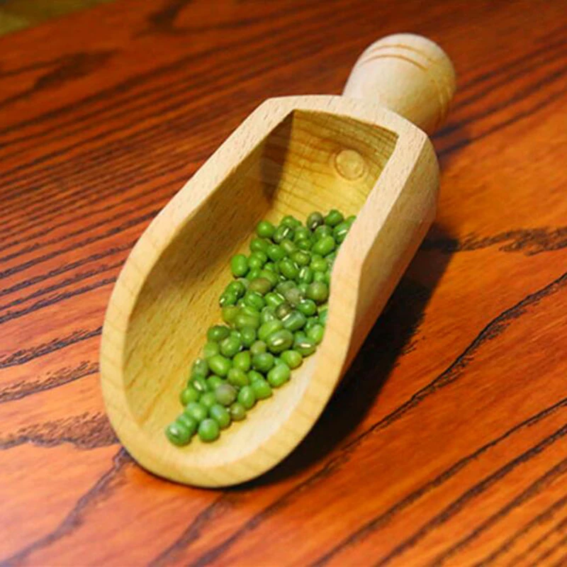 

High Quality Wooden Round Handle Scoop Teaspoon Small Salt Shovel Milk Powder Wood Condiment Coffee Tea Mini Sugar Spoon