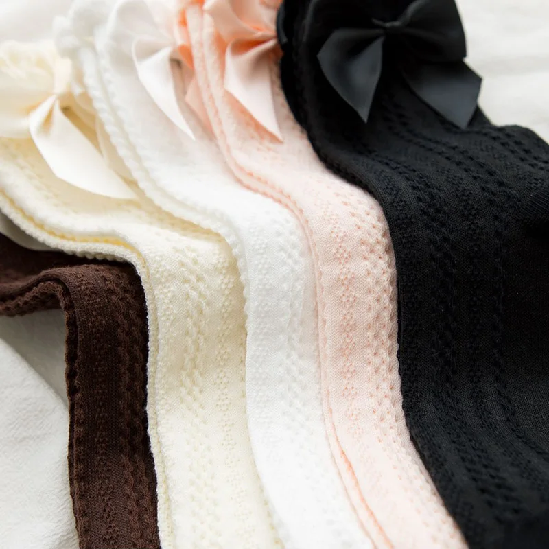 

Cute Women Socks Korean Style Middle Tube Thin Lolita JK Sweet Solid Breathable Mesh Bowknot Soft Girl Fairy Princess Kawaii Sox
