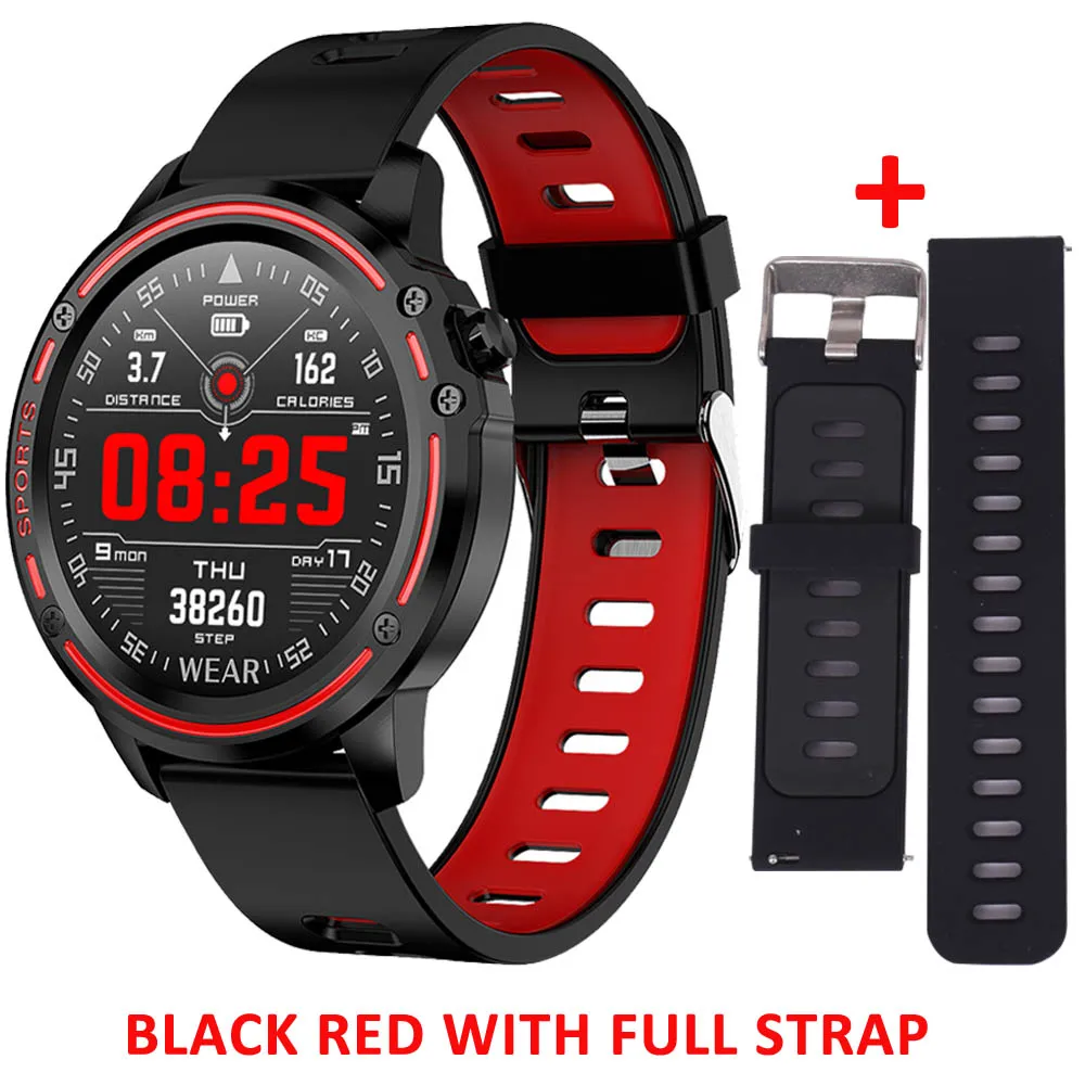 add extra strap Greentiger новые L8 Смарт-часы для мужчин ЭКГ+ PPG IP68 Водонепроницаемый кровяное давление фитнес-трекер для измерения сердечного ритма спортивные Смарт-часы VS L5 L7 - Цвет: add extra strap