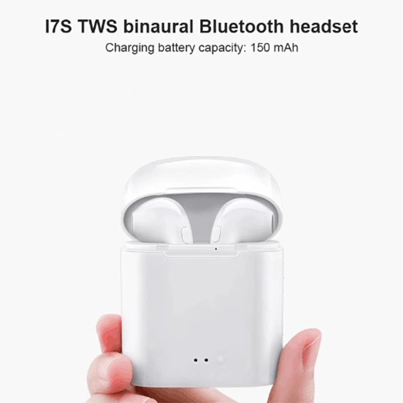 Мини Bluetooth наушники беспроводные I7 i7s TWS спортивные стереонаушники гарнитура с