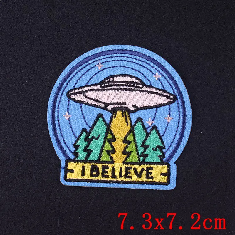 Prajna нашивка в виде хиппи kanagawa Wave Iron On Embroidered Patches для одежды нашивка в полоску Ван Гог странные вещи аппликация - Цвет: Кофе