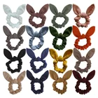 Резинка для волос с бантом для девочек и женщин, эластичная заколка с ушками кролика, для прически конский хвост, аксессуар на голову