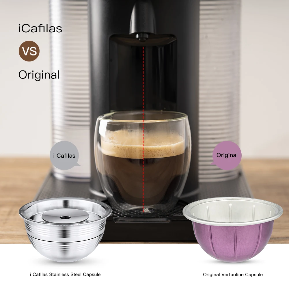 Новое обновление кофе фильтры для Nespresso Vertuoline GCA1 и Delonghi ENV135 из нержавеющей стали