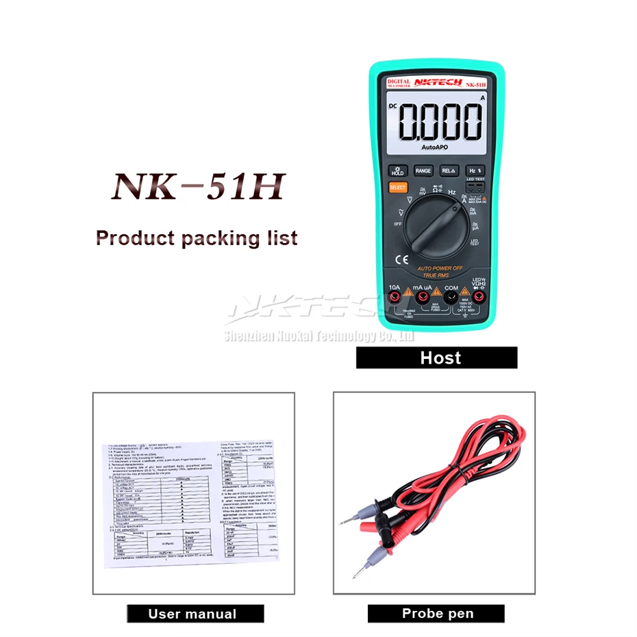 Цифровой мультиметр NKTECH устройство для измерения яркости LED индикатор